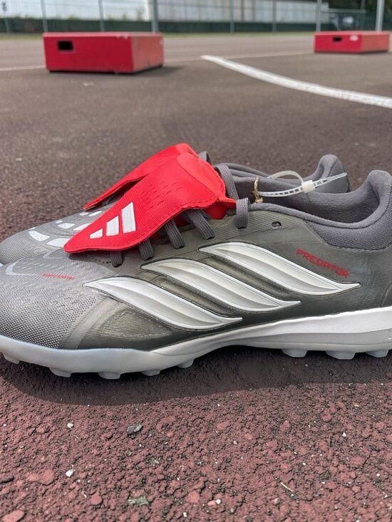 adidas Predator Pro FoldOver Tongue Turf Soccer Cleats Mens Grey, Red Size 9 main image 8